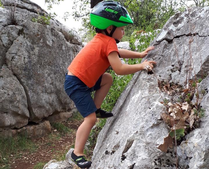 Escalade bloc famille