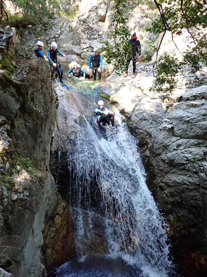 Les plus beau toboggans de canyoning de l'Ardèche