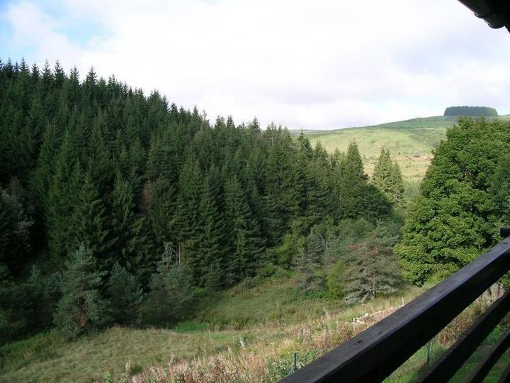 Vue sur le paysage depuis le balcon