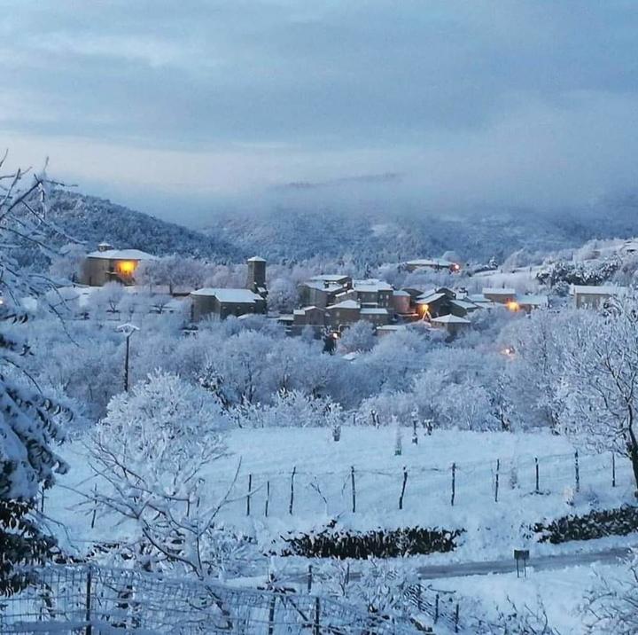 Vue du village sous la neige