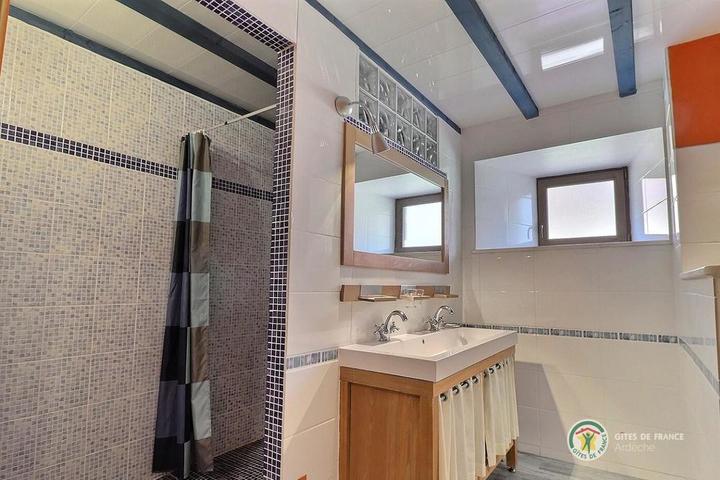 La salle d'eau avec toilettes