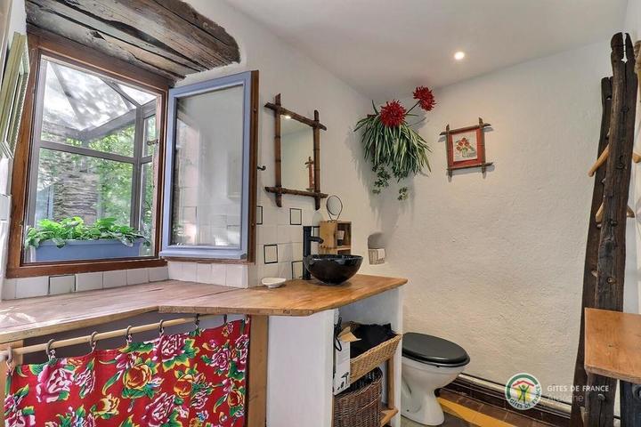 Petite salle d'eau avec douche