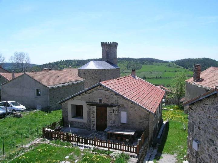 Vue sur le village depuis les chambres à l'étage