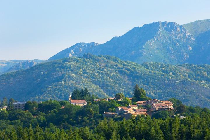 Fabras - Le village vu de la route de St Cirgues ©S.BUGNON Fabras - Le village vu de la route de St Cirgues ©S.BUGNON