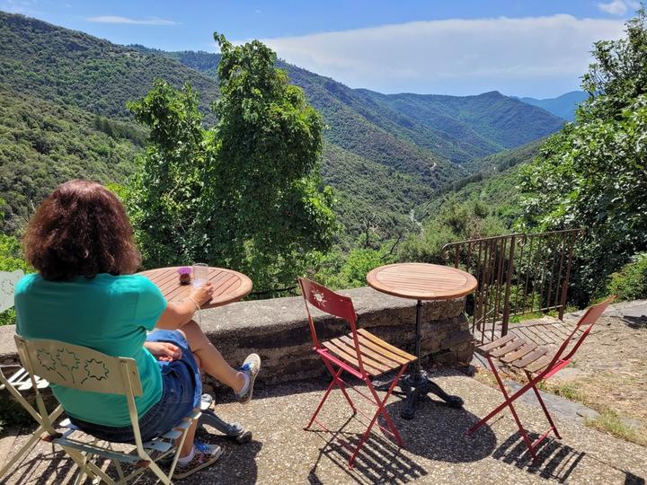 Vue depuis Thines Vue depuis le village de Thines