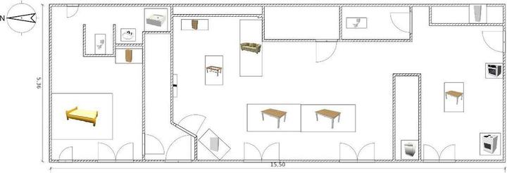 plan du gite Rez de chaussée