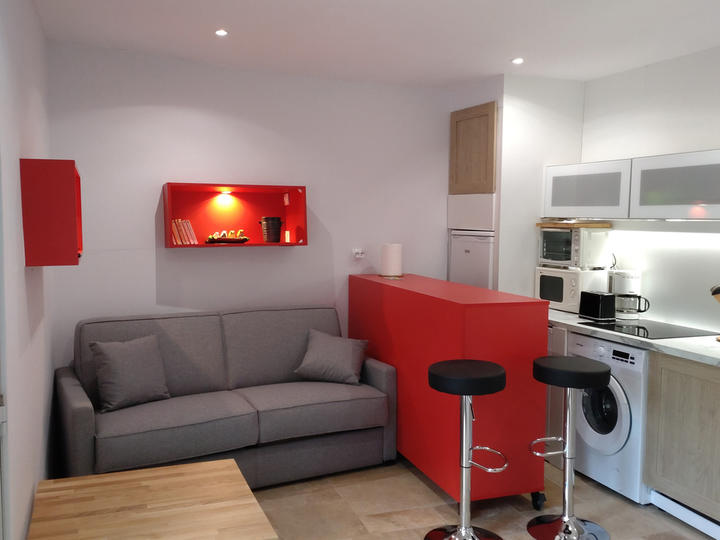 Studio - Kitchenette et Espace chambre-salon.jpg Studio - Kitchenette-Chambre-salon