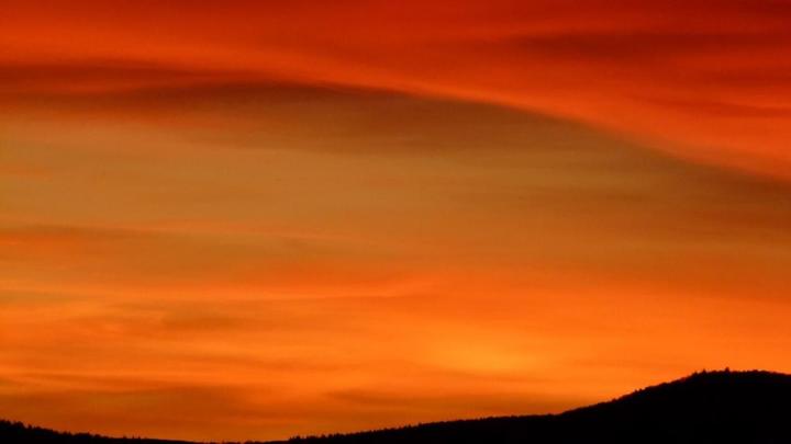 Coucher de soleil vu du gite